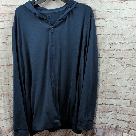 Nike Men's Blue Hoodie Jacket XL Dry Fit - Picture 1 of 2